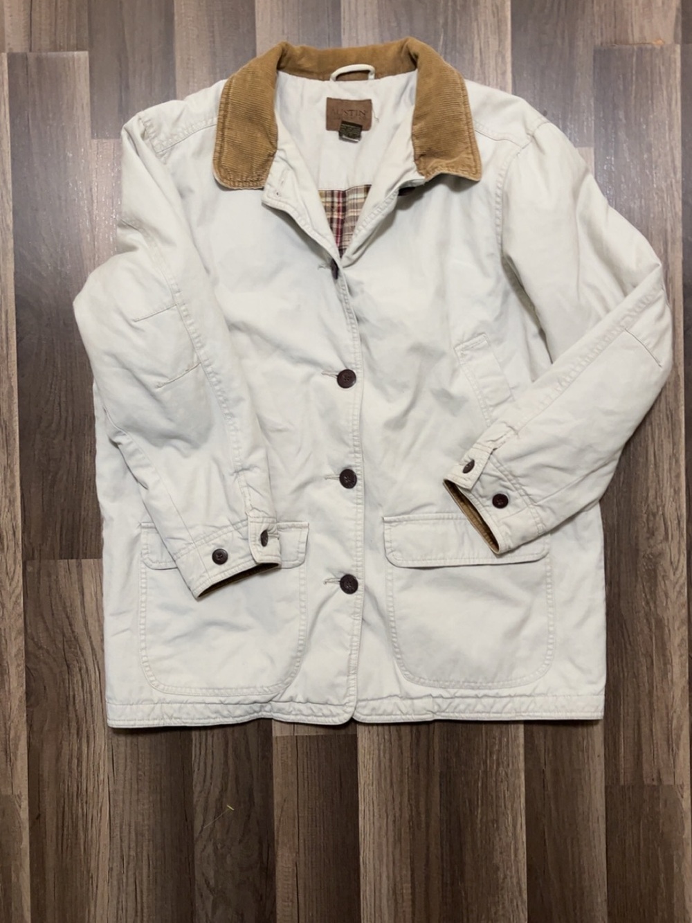 Vintage AUSTIN CLOTHING CO Canvas Barn White Women’s Large Jacket